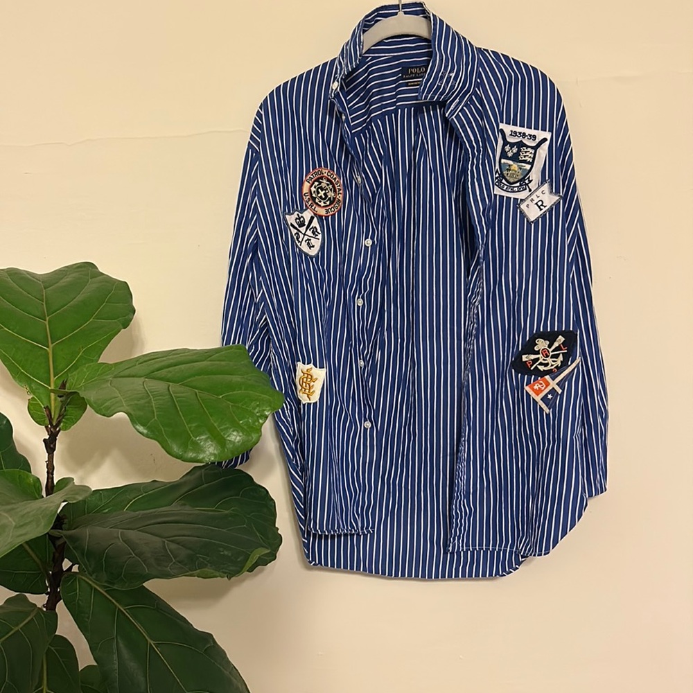 RL Polo patch nautical button down